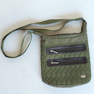 Lug Canter Collection Quilted Army Green Crossbody Purse